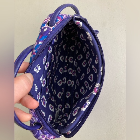 Vera Bradley Purple, Lavender Floral Crossbody Purse - Picture 6 of 10